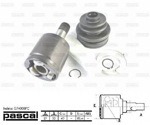 PASCAL G74008PC Шарнірний комплект, привод... PASCAL G74008PC Шарнірний комплект, привод...