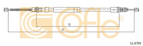 COFLE 11.6795 Трос стояночного гальма