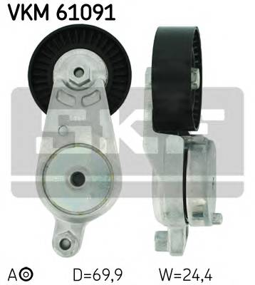 SKF VKM 61091 Натяжной ролик, поликлинов