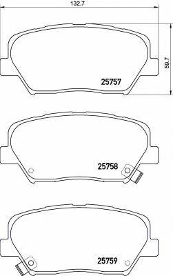 BREMBO P30070 KLOCKI HAM. CARENS 13- BREMBO P30070 KLOCKI HAM. CARENS 13-