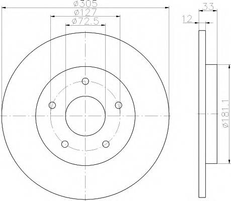 HELLA 8DD 355 115-801 Тормозной диск HELLA 8DD 355 115-801 Тормозной диск