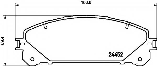 HELLA 8DB 355 015-461 Комплект гальмівних колодо... HELLA 8DB 355 015-461 Комплект гальмівних колодо...