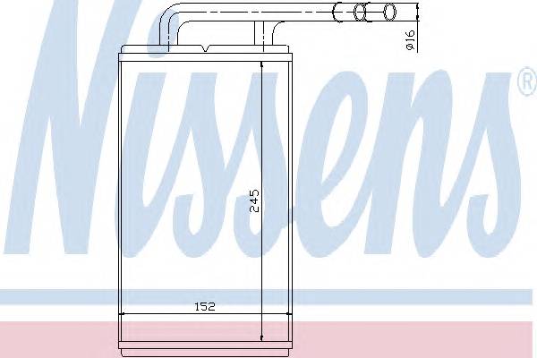 NISSENS 71740 Теплообменник, отопление с