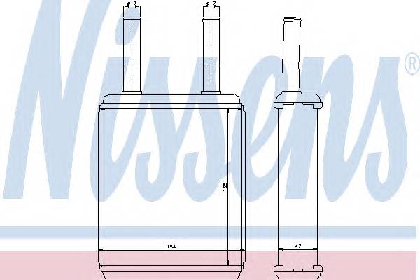 NISSENS 77600 Теплообменник, отопление с