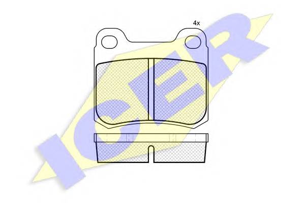 ICER 180517 Комплект гальмівних колодо...