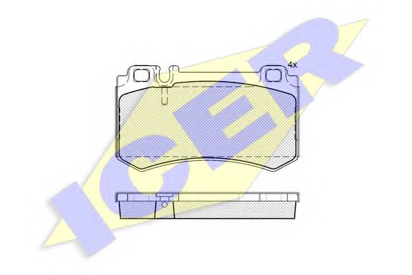ICER 181680 Комплект тормозных колодок...