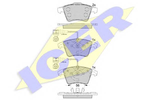 ICER 181777 Комплект тормозных колодок... ICER 181777 Комплект тормозных колодок...