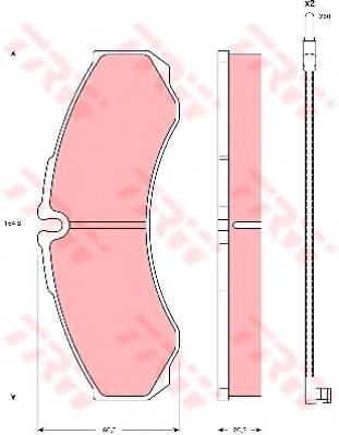 TRW GDB1609 Комплект тормозных колодок