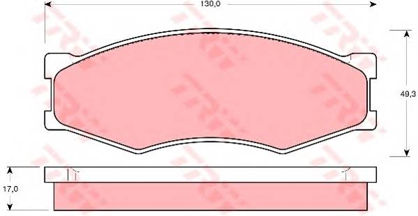 TRW GDB318 Комплект тормозных колодок