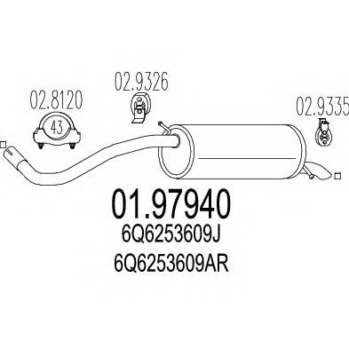 MTS 01.97940 Глушитель выхлопных газов 