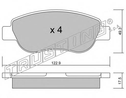 TRUSTING 797.0 Комплект тормозных колодок