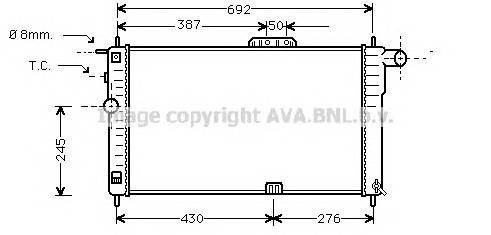 AVA QUALITY COOLING DWA2001 Радіатор, охолодження двиг... AVA QUALITY COOLING DWA2001 Радіатор, охолодження двиг...