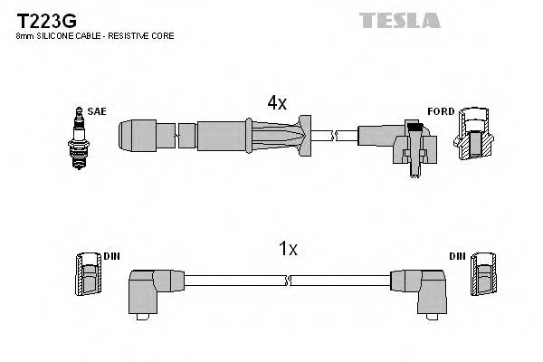 TESLA T223G Комплект проводов зажигани