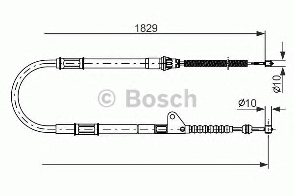 BOSCH 1 987 477 545 Трос, стояночная тормозная 