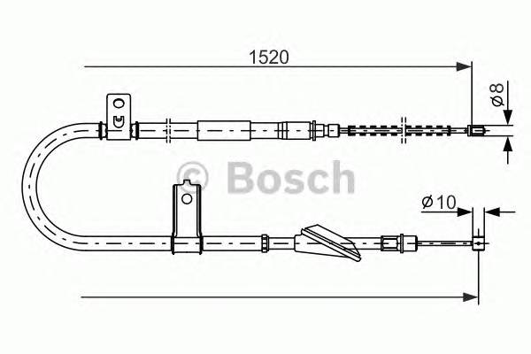 BOSCH 1 987 477 613 Трос, стоянкова гальмівна с