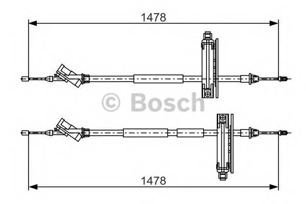 BOSCH 1 987 477 932 Трос, стоянкова гальмівна с... BOSCH 1 987 477 932 Трос, стоянкова гальмівна с...
