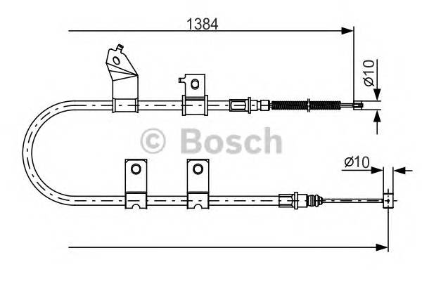 BOSCH 1 987 482 082 Трос, стоянкова гальмівна с
