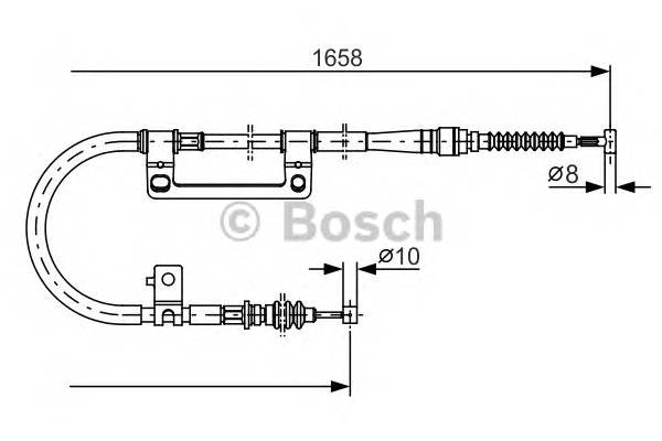 BOSCH 1 987 482 100 Трос, стояночная тормозная 
