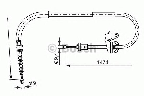 BOSCH 1 987 482 229 Трос, стояночная тормозная ... BOSCH 1 987 482 229 Трос, стояночная тормозная ...