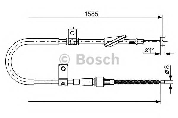 BOSCH 1 987 482 257 Трос, стояночная тормозная 