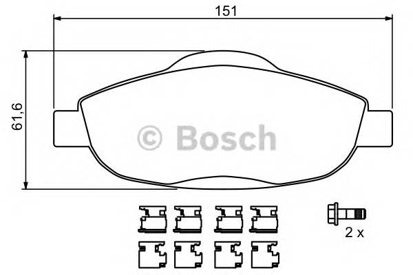 BOSCH 0 986 494 261 Комплект тормозных колодок... BOSCH 0 986 494 261 Комплект тормозных колодок...