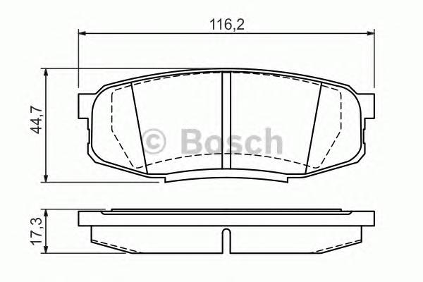 BOSCH 0 986 494 380 Комплект гальмівних колодо... BOSCH 0 986 494 380 Комплект гальмівних колодо...
