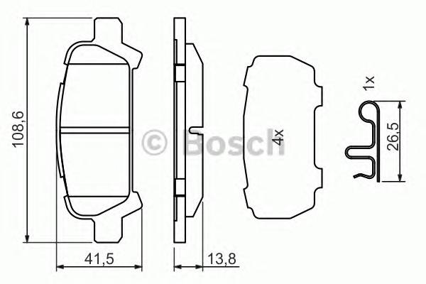 BOSCH 0 986 494 445 Комплект тормозных колодок