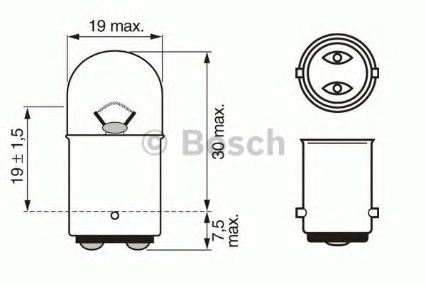BOSCH 1 987 302 237 Лампа накаливания, фонарь с