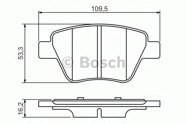 BOSCH 0 986 494 416 Комплект тормозных колодок