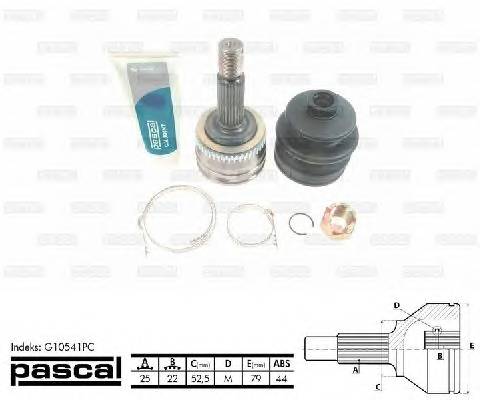 PASCAL G10541PC Шарнирный комплект, привод