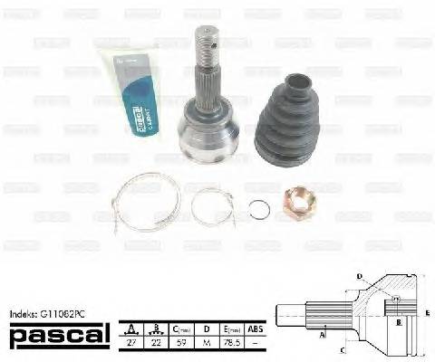 PASCAL G11082PC Шарнірний комплект, привод