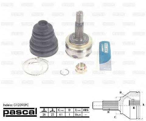 PASCAL G12090PC Шарнирный комплект, привод... PASCAL G12090PC Шарнирный комплект, привод...