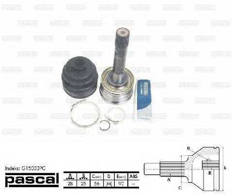 PASCAL G15033PC Шарнірний комплект, привод... PASCAL G15033PC Шарнірний комплект, привод...