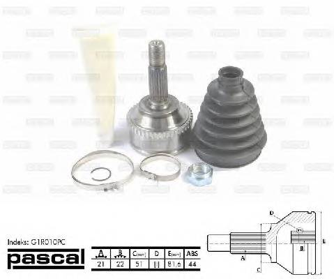 PASCAL G1R010PC Шарнирный комплект, привод...