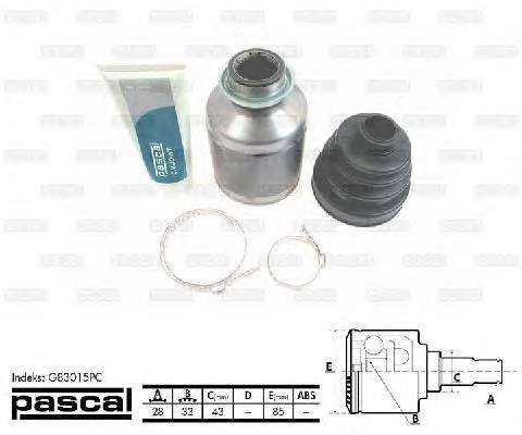 PASCAL G83015PC Шарнирный комплект, привод... PASCAL G83015PC Шарнирный комплект, привод...