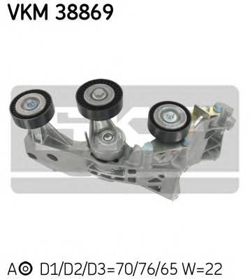 SKF VKM 38869 Натяжний ролик, поліклінов... SKF VKM 38869 Натяжний ролик, поліклінов...