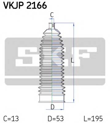 SKF VKJP 2166 Комплект пильника, рульове ...