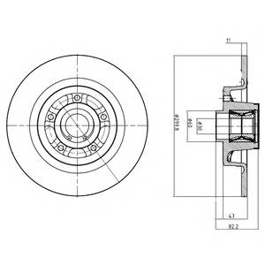 DELPHI BG9023RS Тормозной диск DELPHI BG9023RS Тормозной диск