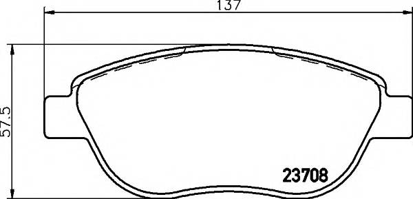HELLA 8DB 355 011-331 Комплект гальмівних колодо... HELLA 8DB 355 011-331 Комплект гальмівних колодо...