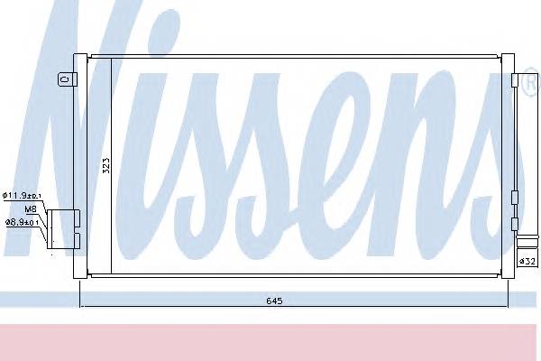 NISSENS 940395 Конденсатор, кондиционер NISSENS 940395 Конденсатор, кондиционер