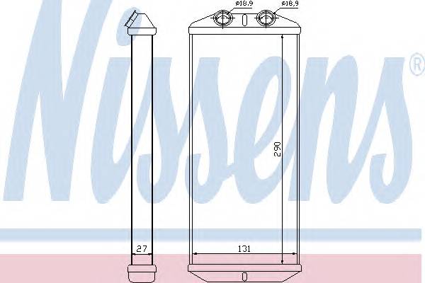 NISSENS 71158 Теплообменник, отопление с