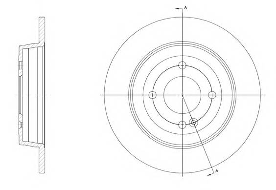 ROADHOUSE 6157000 Гальмiвний диск