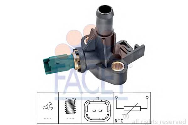 FACET 7.3318 Датчик, температура масла; 