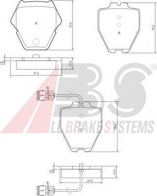 A.B.S. 37162 Комплект тормозных колодок... A.B.S. 37162 Комплект тормозных колодок...