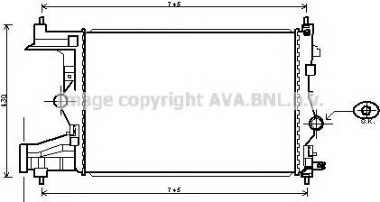 AVA QUALITY COOLING OLA2487 Радиатор, охлаждение двига