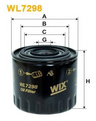 WIX FILTERS WL7298 Масляный фильтр WIX FILTERS WL7298 Масляный фильтр