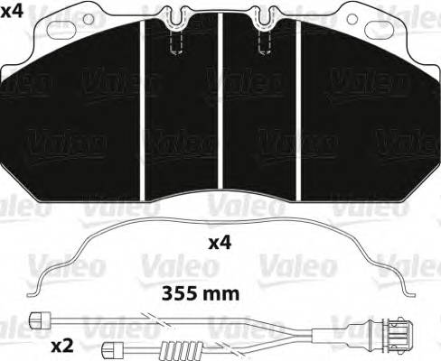 VALEO 882217 Комплект гальмівних колодо... VALEO 882217 Комплект гальмівних колодо...