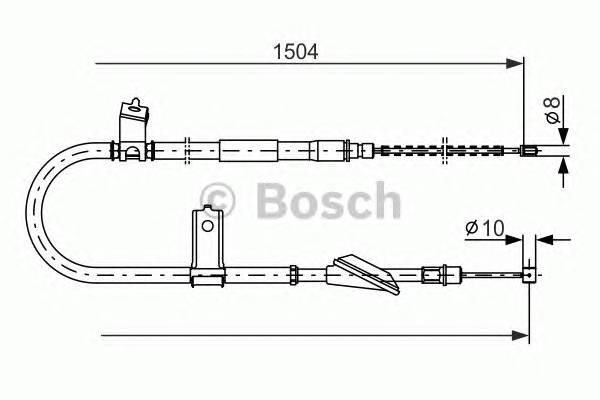 BOSCH 1 987 477 611 Трос, стоянкова гальмівна с