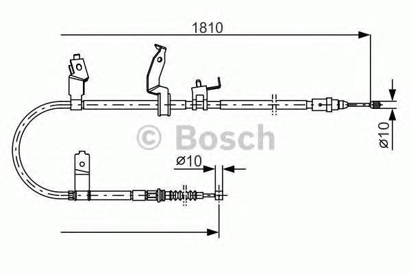BOSCH 1 987 482 052 Трос, стояночная тормозная 