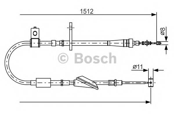 BOSCH 1 987 482 176 Трос, стояночная тормозная ... BOSCH 1 987 482 176 Трос, стояночная тормозная ...